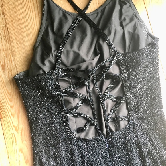 Caché Couture formal evening gown hand beaded - Picture 2 of 8